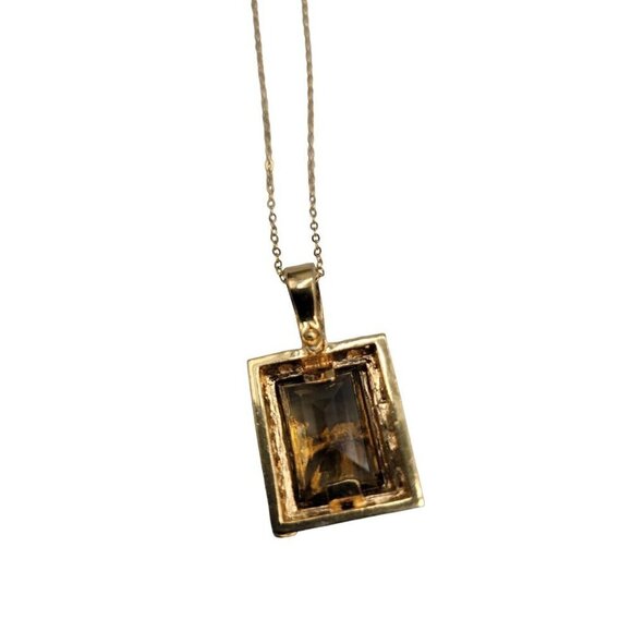 Nolan Miller Glamour Collection Pendant Necklace 18" Gold Filled Chain Swarovski - Picture 13 of 16